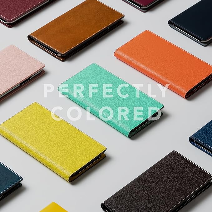 D8 Neon Full Grain Leather Wallet Case for iPhone 15 - [2-in-1] Handcrafted Detachable Diary Style with Magnetic MagSafe Back Cover, Gift Box Included (Lemon)