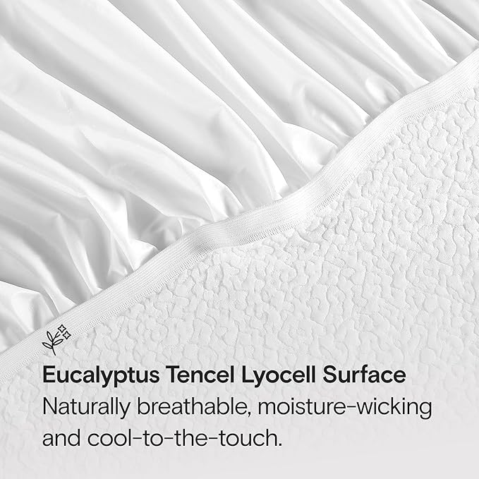 SIJO Mattress Protector, 100% Waterproof, Cooling, Ultra Soft, Noiseless, 16 inch Deep Pocket, Best Overall Mattress Protector Award Winner by Apartment Therapy (Cal King)