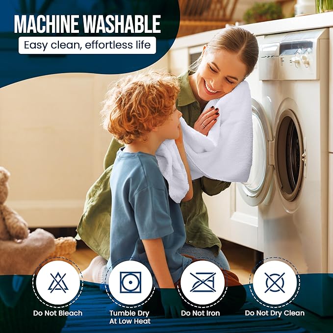 Utopia Bedding Waterproof Mattress Protector Crib Size, Premium Terry Mattress Cover 200 GSM, Breathable, Fitted Style with Stretchable Pockets (White)