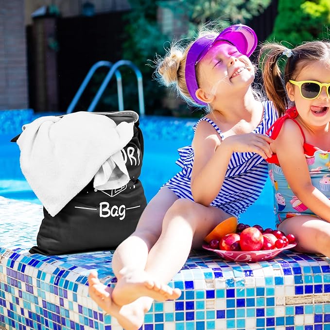 2 Pcs Large Travel Laundry Bags - Waterproof Wet Dry Bags for Gym Clothes, Swimming, Yoga