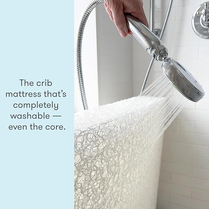 Newton Baby Crib Mattress and Toddler Bed - Waterproof - Ultra-Breathable Proven to Reduce Suffocation Risk, 100% Washable, Better Than Organic, 2-Stage Removable Cover, Deluxe 5.5" Thick Grey