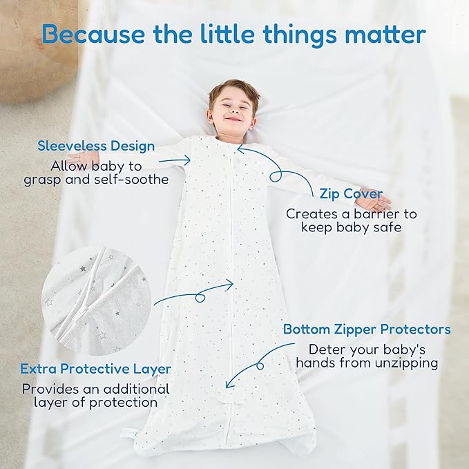 TotAha Toddler Sleep Sack 2T-4T, Soft Wearable Blanket Baby Sleep Bag, Light 0.5 TOG or Medium-weight 1.0 TOG Sleeping Sacks