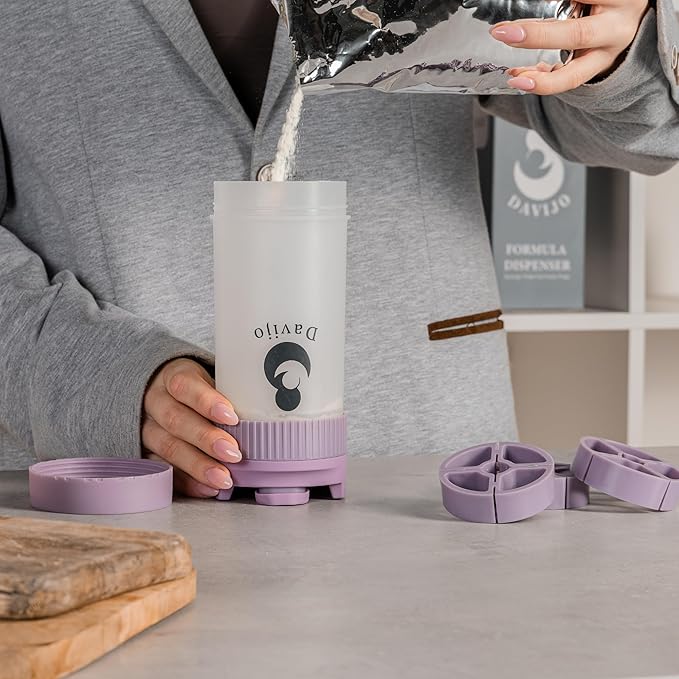 Formula Dispenser - Replaces Hand Scooping - Add Desired Amount with a Few clicks - Baby Formula Container to go - 10ounces Baby Milk Powder Storage - for Home & Travel