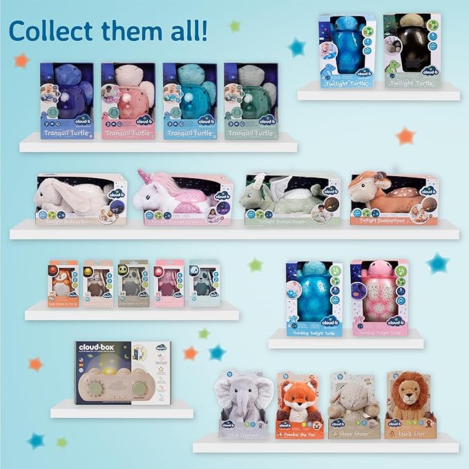 Cloud b Calming Nightlight Star Projector | Gentle Brightness | 3 Colors | 3 Constellations | Auto-Shutoff | Unicorn w/ Wings