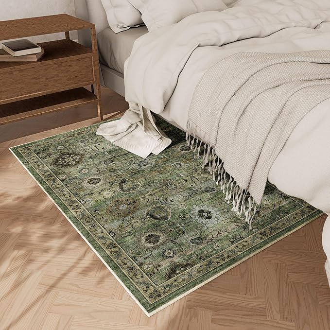 Machine Washable Small Rugs for Kitchen: Door Mat Indoor Entrance 2x3 Throw Rug Stain Resistant Non-Slip Low Pile Soft Carpets for Entryway Front Door Indoor Entrance Entry Bedroom