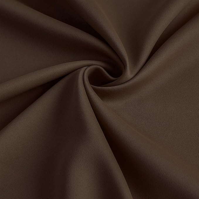 Chocolate Brown Espresso Pinch Pleated Blackout Curtains 102 Inches Long,Thermal Insulated Pinch Pleats Window Curtains Panels Drapery for Bedroom, Living Room,Office, 40" W x 102" L, Set of 2