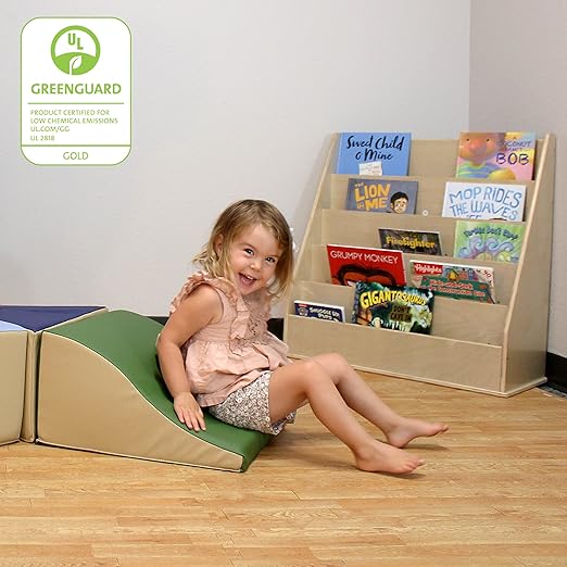 Factory Direct Partners 13799-ET SoftScape Toddler Playtime Junction 360 Climber, Indoor Active Play Structure for Toddlers and Kids (4-Piece) - Earthtone