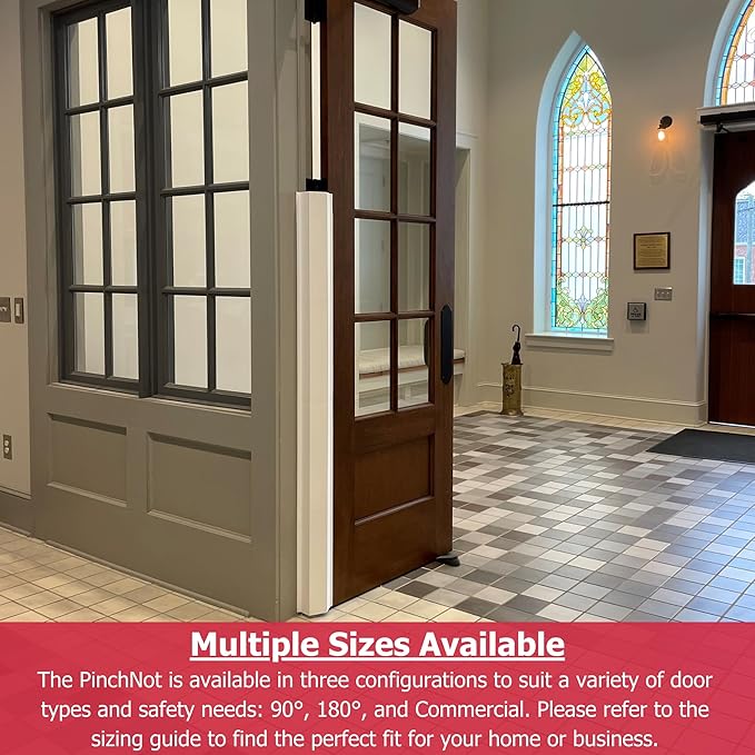 Cardinal Gates PinchNot 180 Degree Door Pinch Guard for Kids Safety-Door Hinge Protector for Babies-CSP24-Door Finger Pinch Shield Single for Front of Door-Child Proof Jamb-Made in USA