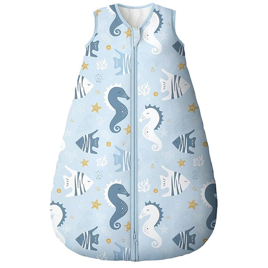 Yoofoss Baby Sleep Sack 12-18 Months, TOG 2.5 Baby Wearable Blanket with 2-Way Zipper, 100% Organic Cotton Fabric Winter Newborn Sleeping Sack, Warm Soft Comfy
