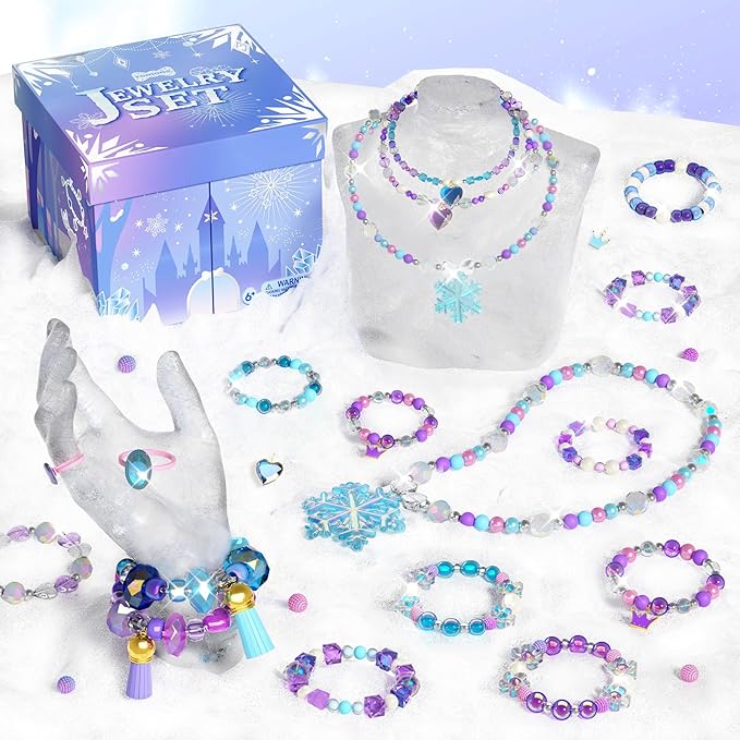 Tomons Gifts for Girls Ages 6-12, Kids Jewelry Making Kit for Girls, Crafts Birthday for 6 7 8 10 11 12 Year Old Girl