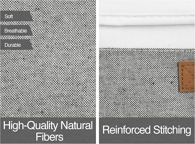 StorageWorks Storage Bins with Lids, Decorative Storage Boxes with Lid and PU Handles, Foldable Storage Baskets for Closet, Shelves, Stackable, Gray and White, Jumbo, 3-Pack