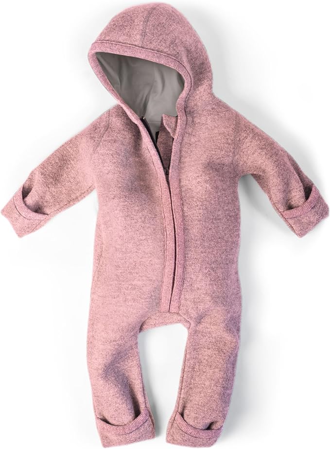 Ehrenkind® WOOLEN JUMPSUIT for Infants and Kids, Warm infant One-Piece made of natural virgin wool with zipper
