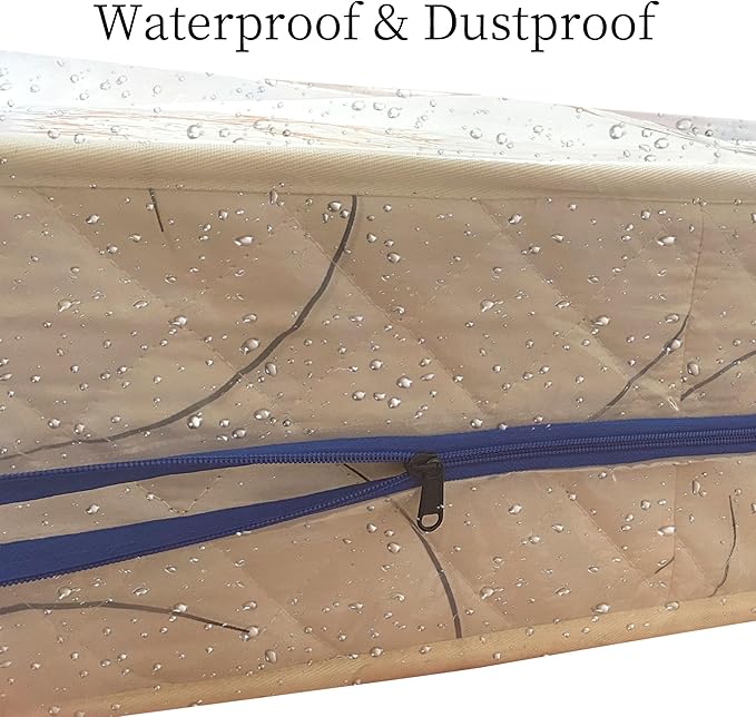 Twin Mattress Bag for Moving and Storage Cover -5 Mil Zipper Plastic Waterproof Mattress Storage Bag,77x41x14 inches,1 Pack