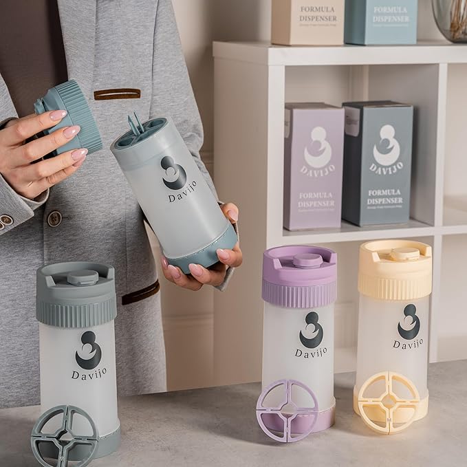 Formula Dispenser - Replaces Hand Scooping - Add Desired Amount with a Few clicks - Baby Formula Container to go - 10ounces Baby Milk Powder Storage - for Home & Travel