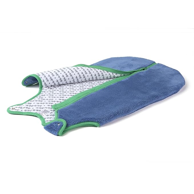 baby deedee Sleep Nest Teddy Baby Sleeping Bag, Fuzzy Dino, Small (0-6 Months)
