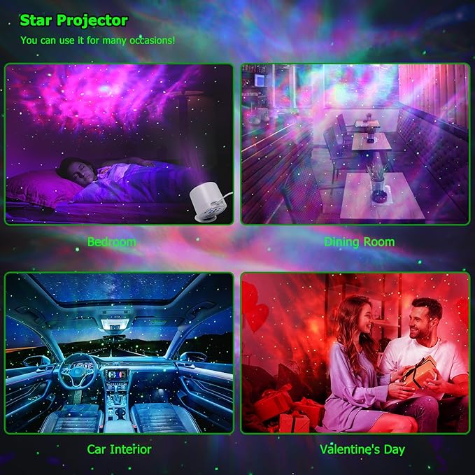 Galaxy Projector,Star Projector with Timer and Remote Control for Adults Bedroom Decoration, Party,Star Night Light