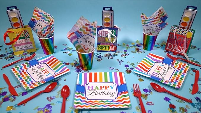 Bedwina Watercolor Paint Sets for Kids - Bulk Pack of 12, 8 Washable Water Color Paints in Palette Tray and Painting Brush for Coloring, Art, Classrooms and Paint Party Supplies