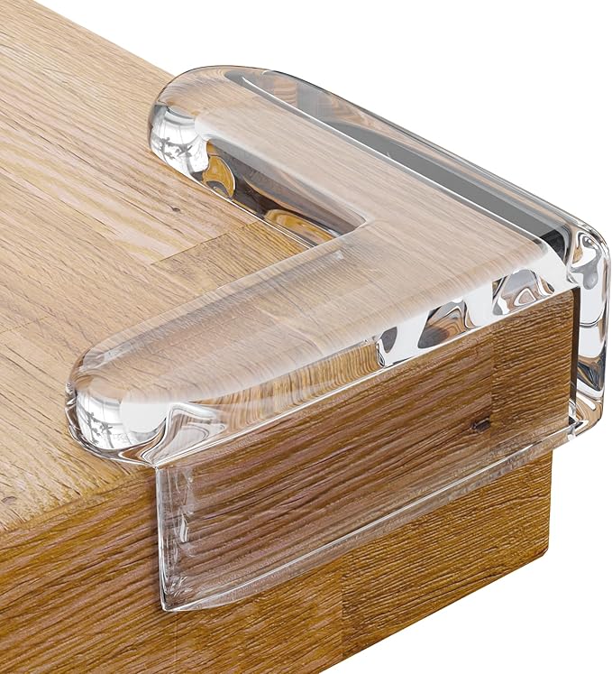 CalMyotis Corner Protector Guards - Furniture Edge Safety Bumpers - Baby Proof Bumper & Cushion to Cover Sharp Furniture & Table Edges - Clear & Transparent - (12 Pack)