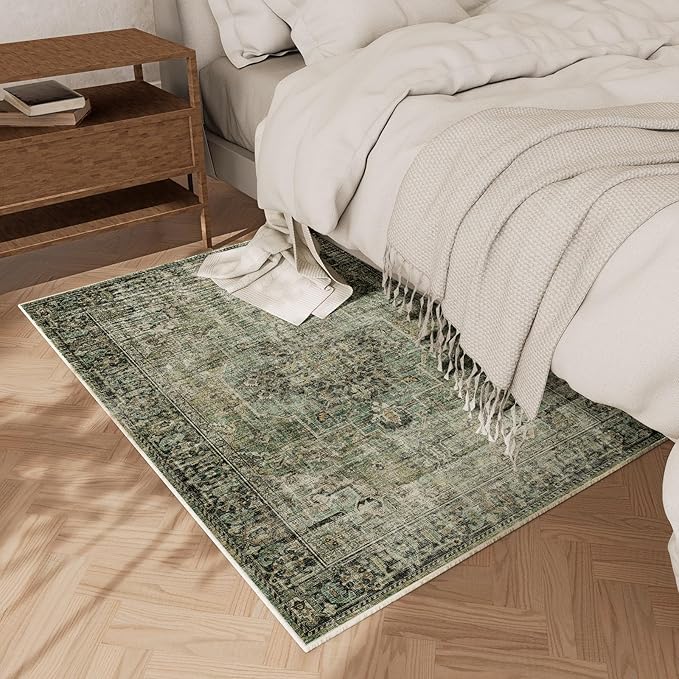 Machine Washable Throw Rugs for Entryway: Door Mat Indoor Entrance 2x3 Small Rug Stain Resistant Non-Slip Low Pile Soft Carpet for Kitchen Front Door Indoor Entrance Entry Bedroom