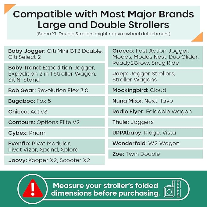 reperkid Large Stroller Bag for Airplane Travel, Purple, 47" H x 24" W x 15" D, Fits Most Large, Single, Double, Jogging Strollers – Premium Waterproof Cover, Adjustable Shoulder Straps