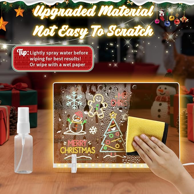 Lumiboard LED Drawing Board,Cosmody Light Up Drawing Board,Led Doodle Board for Kids,Christmas Party Favor Gifts Christmas Stocking Stuffers(13.7"*10")