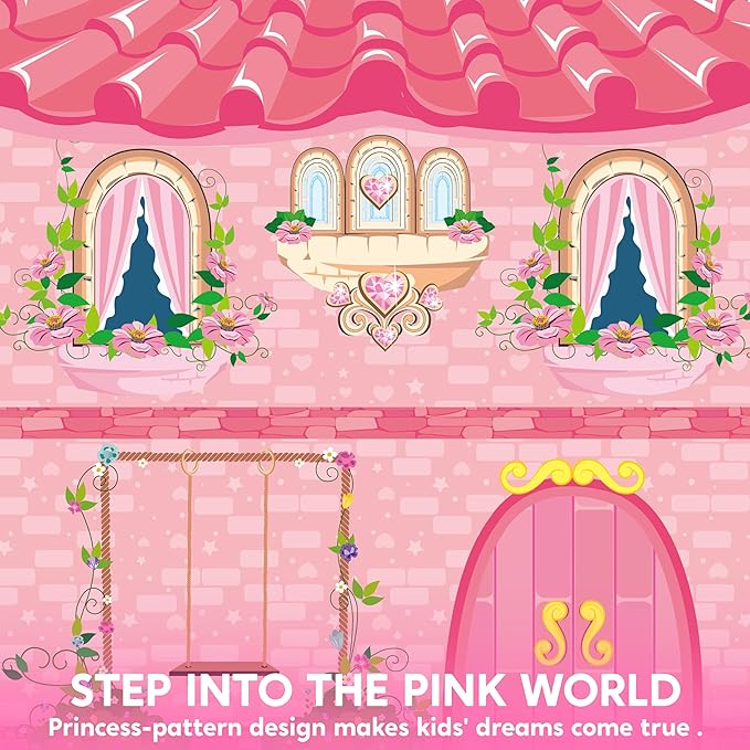 JOYIN Princess Tent Girls Large Playhouse Kids Castle Play Tent for Children, Pop Up Play House for Toddlers Indoor and Outdoor Games