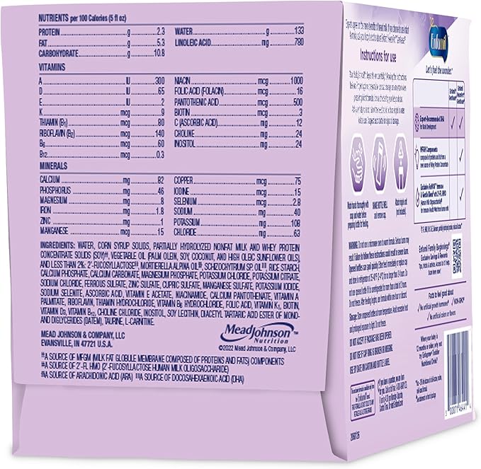 Enfamil NeuroPro Gentlease Baby Formula, Infant Formula Nutrition, Brain and Immune Support with DHA, Proven to Reduce Fussiness, Crying, Gas and Spit-up in 24 Hours, Liquid Bottle, 2 Oz, 48 Total