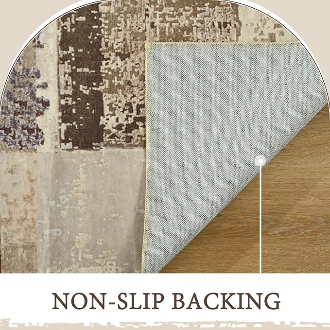 LOCHAS Washable Runner Rugs for Hallway, 2x6 Non Sip Soft Rug for Bedroom Entryway Kitchen Laundry Room, Long Abstract Carpet for Indoor Floor Bedside, Geometric Vintage Home Decor, Pet & kid Friendly