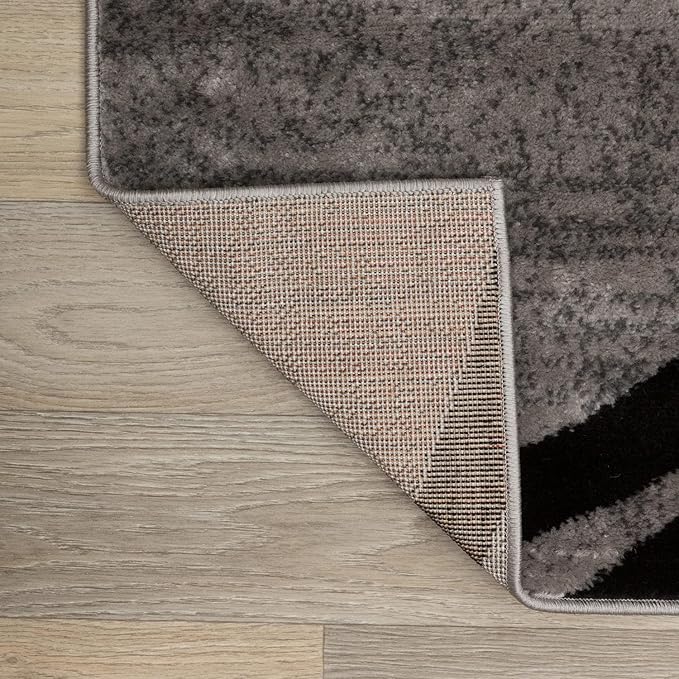 Rugshop Modern Wavy Circles Design Area Rug 2' x 3' Gray