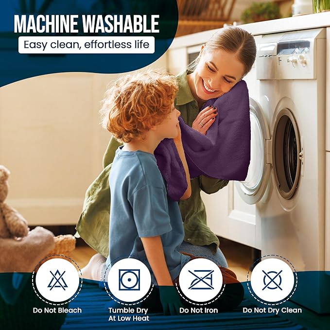 Utopia Bedding Waterproof Mattress Protector Queen Size, Premium Terry Mattress Cover 200 GSM, Breathable, Fitted Style with Stretchable Pockets (Purple)