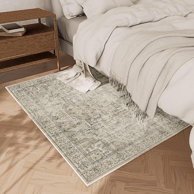 Machine Washable Throw Rugs for Entryway: Door Mat Indoor Entrance 2x3 Small Rug Stain Resistant Non-Slip Low Pile Soft Carpet for Kitchen Front Door Indoor Entry Bathroom Bedroom