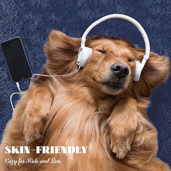 6x9 Area Rug for Living Room: Fluffy Shag Soft Washable Rugs Large Fuzzy Plush Indoor Carpet for Bedroom Nursery Playroom Kids Girls Boys Room (Navy Blue, 6'x9')