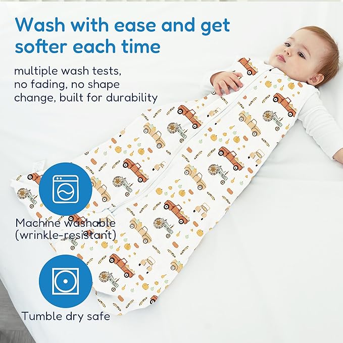 TotAha Sleep Sack 6-12-15 Months 3-Pack,Stretchy,Buttery Soft Swaddle Transition Sleeping Bag,Light Baby Wearable Blanket with 2-Way Safe Zippers for Boys and Girls, 0.5 TOG