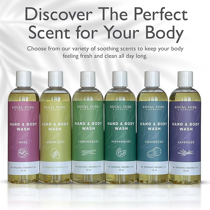 SoCal Suds & Company Baby Shampoo & Body Wash, 2-in-1 Organic Gel - Gentle Castile Soap with Vitamin-Infused Oils & Botanicals - Natural Care for Sensitive Skin Hypoallergenic - 12oz Lavender 2-Pack