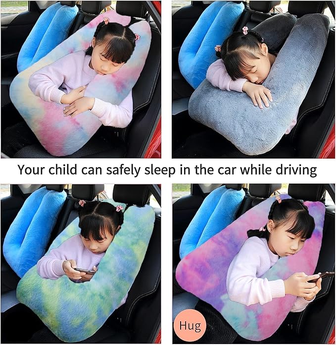 Travel Pillow Car Pillow Kid Car Sleeping The Sleeping Aid for Adults and Kids on Road Trips Kids Travel Pillow Colorful Pink