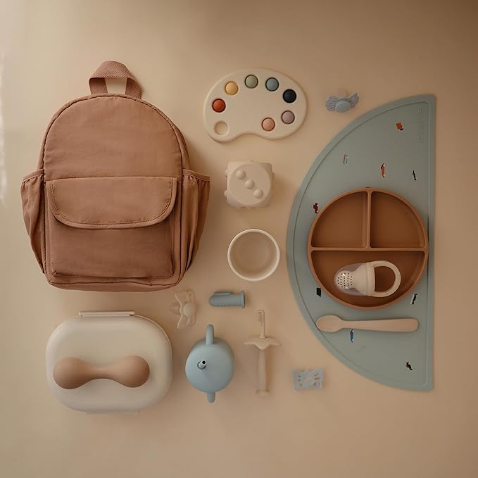 mushie Silicone Baby Shaker Rattle Toy | Ages 3+ Months (Natural)