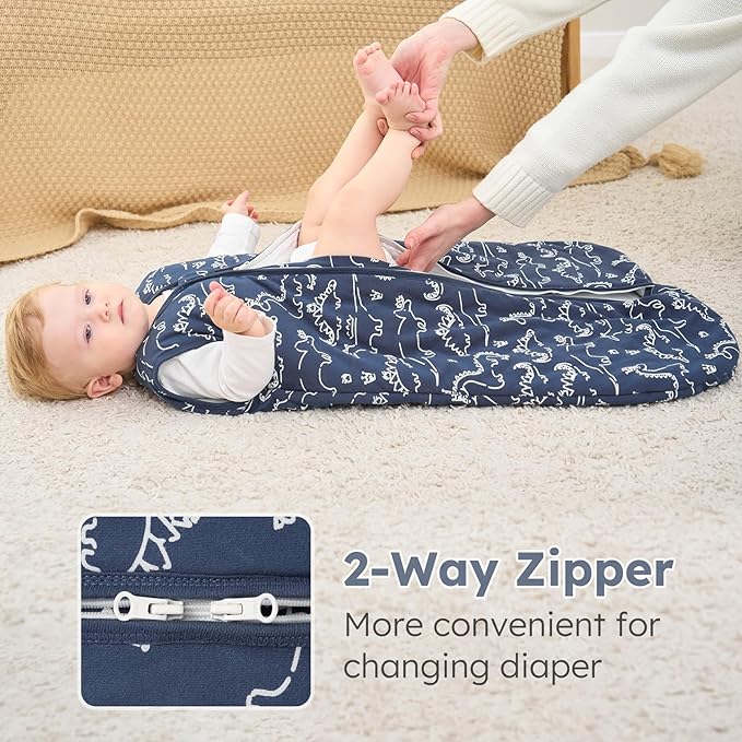 Yoofoss Baby Sleep Sack 18-24 Months, TOG 2.5 Baby Wearable Blanket with 2-Way Zipper, 100% Organic Cotton Fabric Winter Newborn Sleeping Sack, Warm Soft Comfy