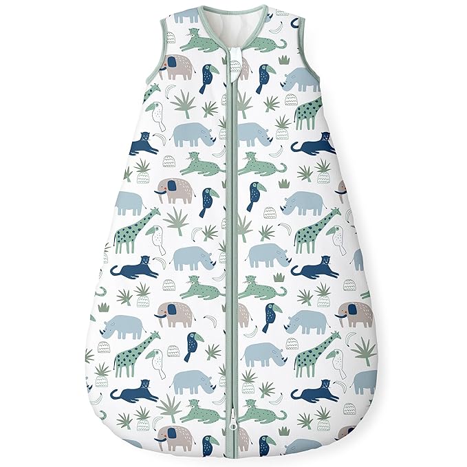 Yoofoss Baby Sleep Sack 6-12 Months, 1.5 Tog Baby Wearable Blanket with 2-Way Zipper, 100% Cotton Organic Fabric Winter Infant Sleeping Sack, Warm Soft Comfy