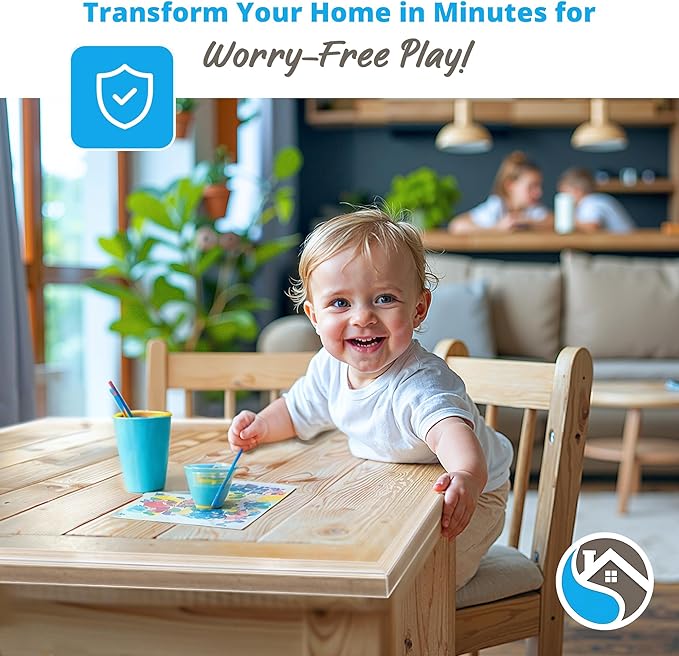 15ft Transparent Soft Edge Guard & Self-Stick Corner Protectors for Child Proofing Furniture, Glass Tables and Desk Edges - Clear Protection Solution for Baby Safety