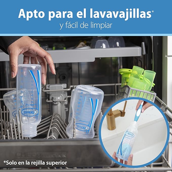 Dr. Brown's Anti-Colic Baby Feeding Set with Slow Flow Nipples, Travel Caps, Silicone Pacifier - Pink