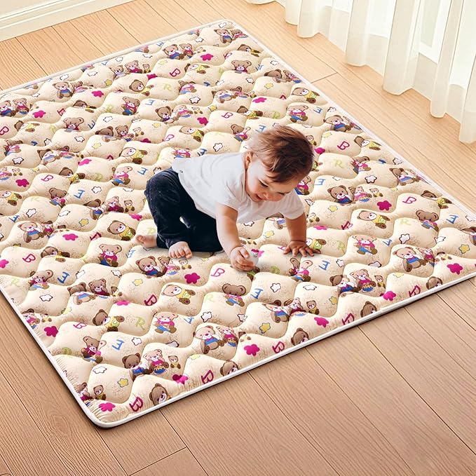 High-Density Foam Baby Play Mat, 59x59 Inches Thicken One-Piece Comfortable and Soft Playmat, Non Slip Machine Washable Floor Mat for Infants, Tapete para Bebes,Toddlers