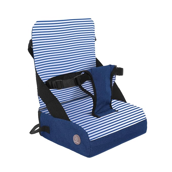 Dreambaby Grab ‘N Go Travel Booster Seat – Portable Toddler High Chair for Dining (6M-5Y) with Storage & Shoulder Strap