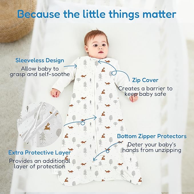 TotAha Sleep Sack 12-18-24 Months 3 Pack, Buttery Soft, Safe Wearable Blanket Baby Sleeping Bag for Baby with 2-way Zipper, 0.5 TOG