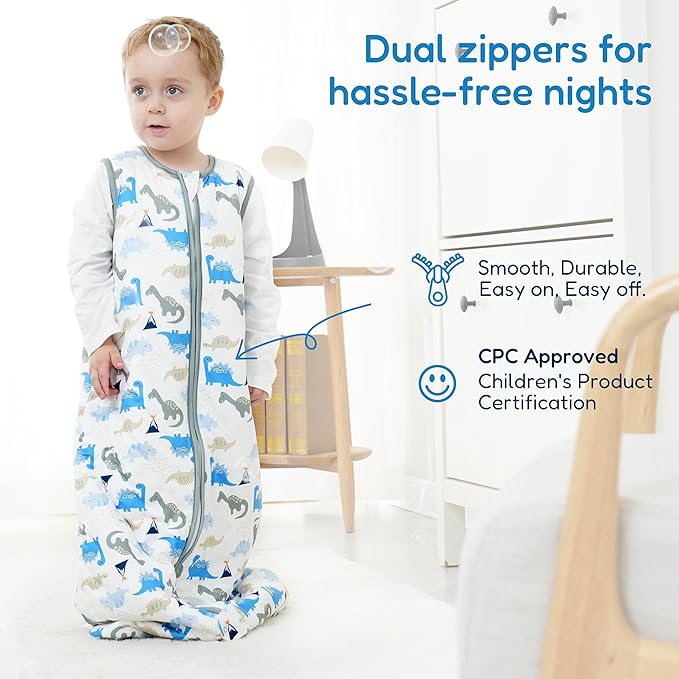 TotAha Toddler Sleep Sack 1.0 TOG for 2T-3T-4T, Premium Soft Wearable Blanket Baby Sleeping Bag with 2-way Safe Zipper for Girl Boy