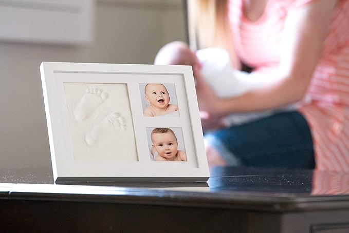 Little Hippo Baby Footprint Kit & Keepsake | Baby Handprint Kit | Baby Hand and Footprint Kit (Alpine White, Standard)