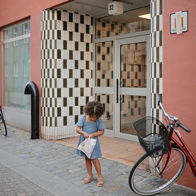 mushie Water Resistant Wet Bags | Large & Small Reusable Storage Bag for Baby Items and Travel | Zippered Pockets with Handle | Machine Washable, Set of 2 (Sun)