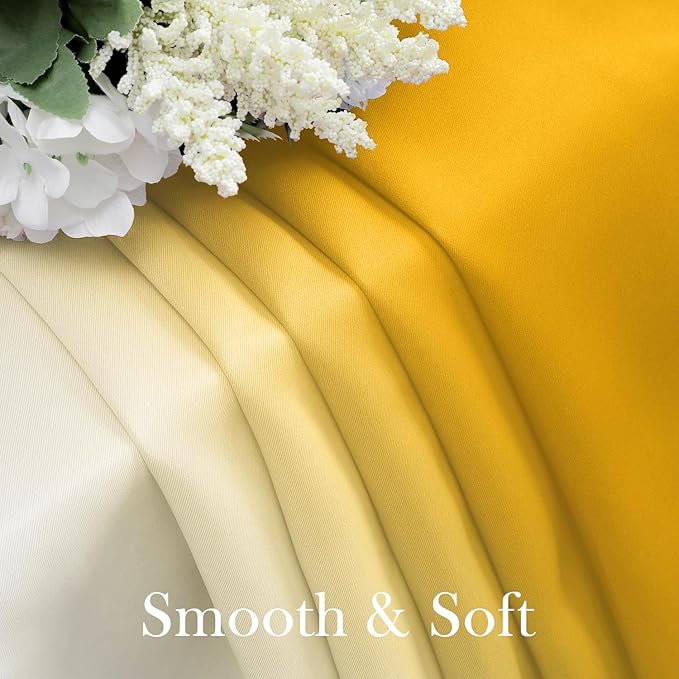 HOMEIDEAS Yellow Ombre Blackout Curtains 52 X 63 Inch Length Gradient Room Darkening Thermal Insulated Energy Saving Grommet 2 Panels Window Drapes for Living Room, Bedroom