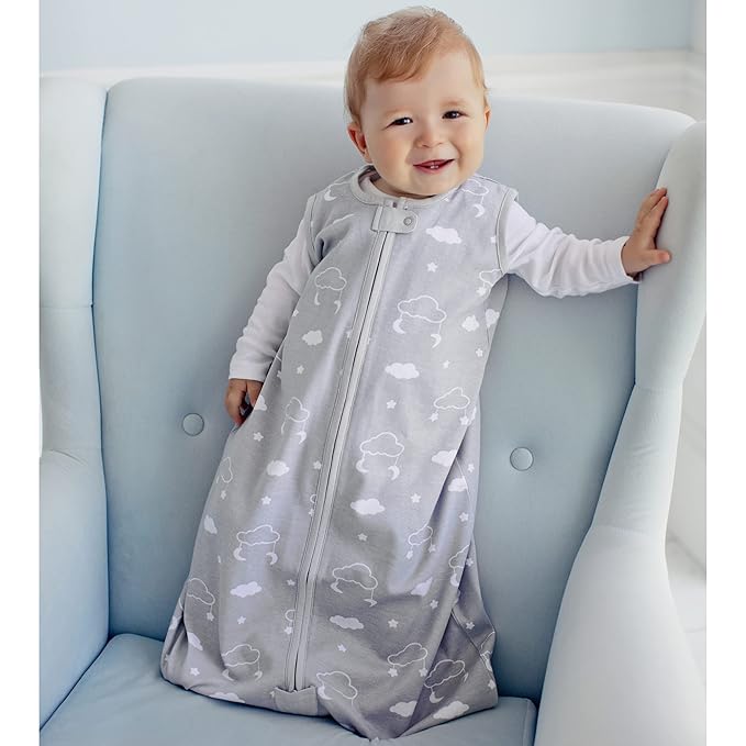 Mama Cheetah Baby Sleep Sack 0.5 TOG, Organic Cotton Baby Wearable Blanket with Two-Way Zipper, Swaddle Transition Baby Sleeping Bag for Newborn Infant Toddler Boy Girl, 18-24 Months