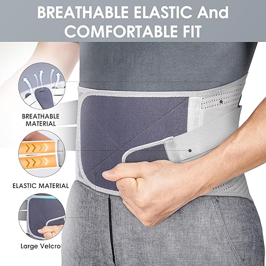 Elastic Abdominal Binder Lower Waist Support Belt, Post Surgery Postpartum Belly Band Wrap Back Support Belt Stomach Compression Wrap Waist Recovery for Men and Women (Small)