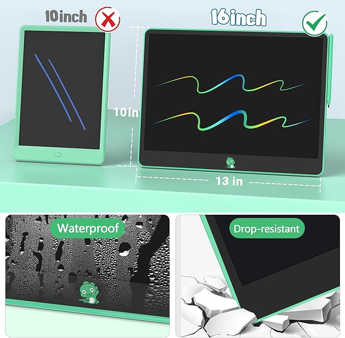 Hockvill LCD Writing Tablet for Kids 16 Inch, Toys for Girls Boys Drawing Pad for 3 4 5 6 7 Year Old Kid, Toddler Doodle Board Christmas Birthday Gift for Children